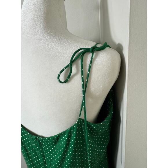 Reformation Peach Dress Veritas Green Size 12 - Picture 9 of 11